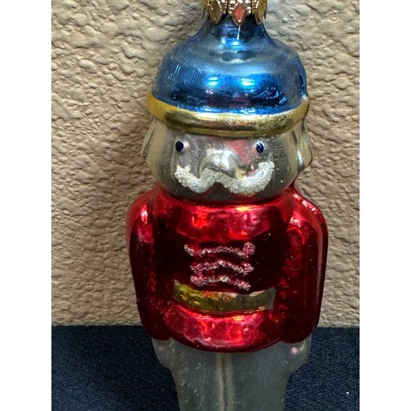 Vintage West Germany Nut Cracker Glass Mold Christmas Ornament - Picture 2 of 11